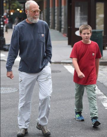 Harry Joseph Letterman with his father David Letterman